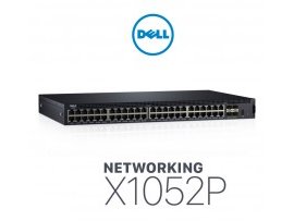 Switch Dell Networking X1052P Smart Web Managed Switch, 48x 1GbE PoE, 4x 10GbE SFP+